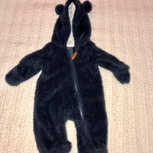 Fuzzy newborn winter jacket